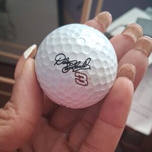 Nascar White Golf Ball with Signature and Red Number